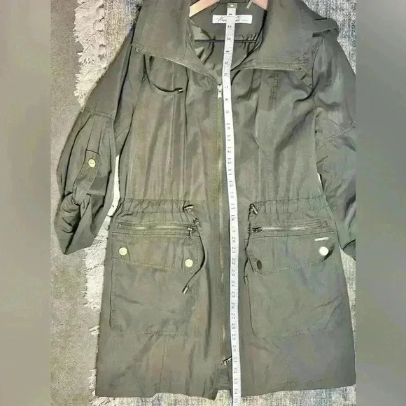 Kenneth Cole Women’s Anorak Olive Green Utility Jacket Size Medium - Picture 11 of 16